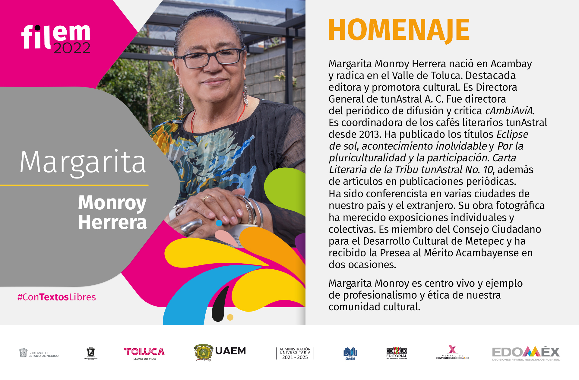 Homenaje Margarita Monroy Herrera